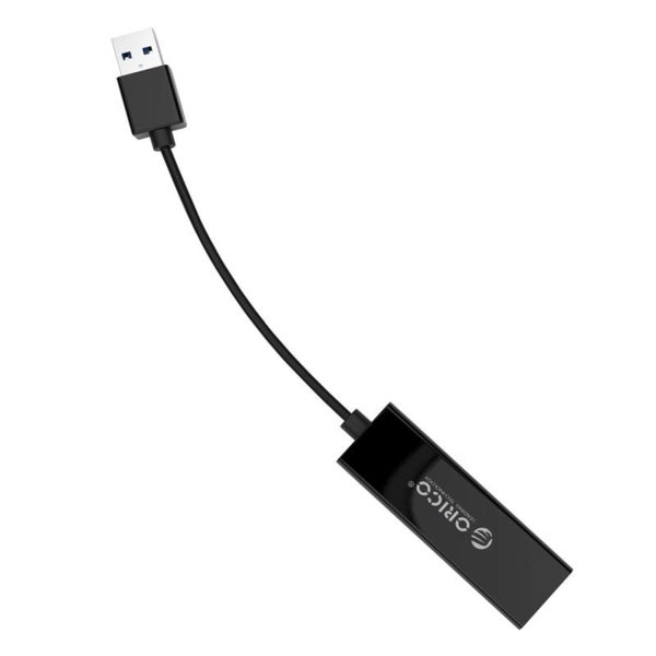 Ārējais USB-A - RJ45 10/100/1000 Mbps tīkla adapteris - melns