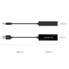 Ārējais USB-A - RJ45 10/100/1000 Mbps tīkla adapteris - melns