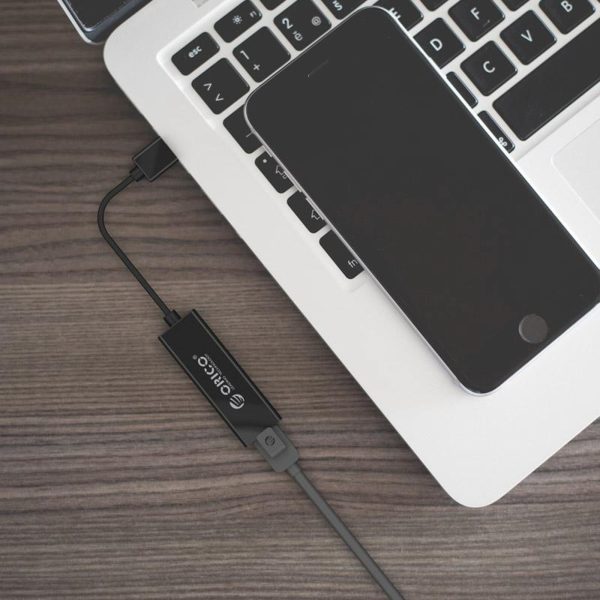 Ārējais USB-A - RJ45 10/100/1000 Mbps tīkla adapteris - melns