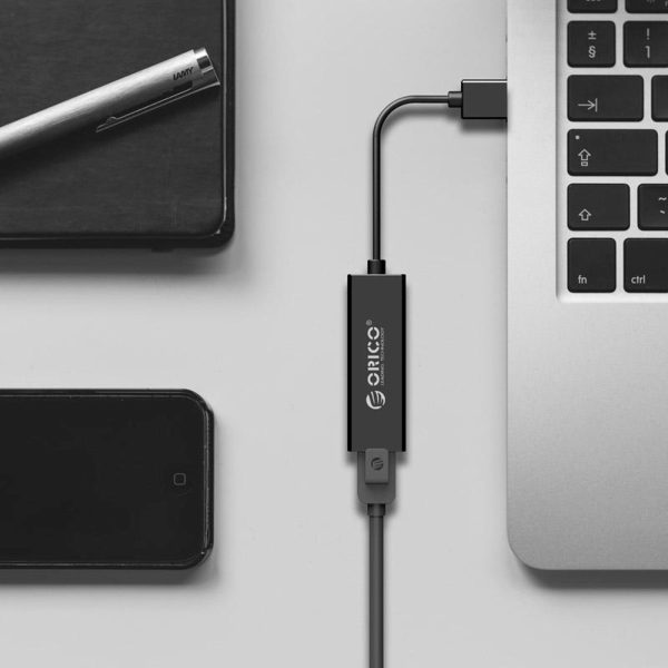 Ārējais USB-A - RJ45 10/100/1000 Mbps tīkla adapteris - melns