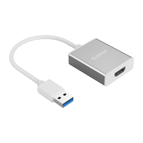 USB-A uz HDMI adapteris - sudrabs