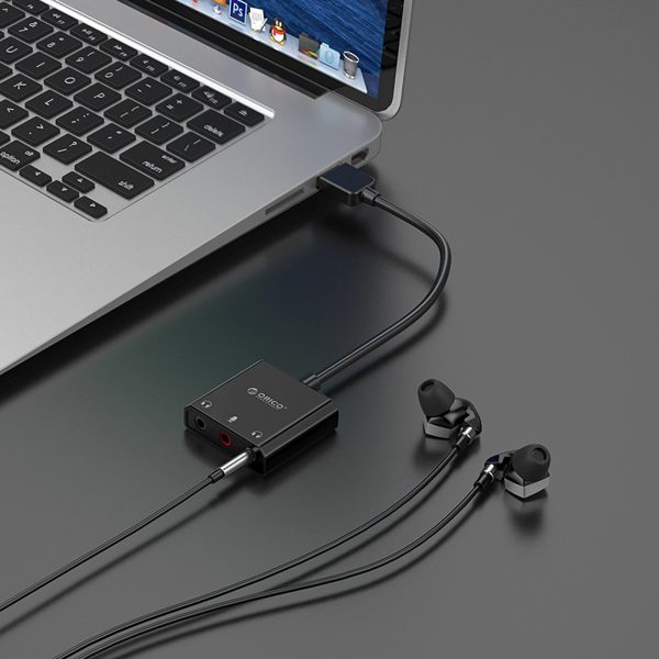 Ārējā USB-A skaņas karte - 3x mini ligzda - melna
