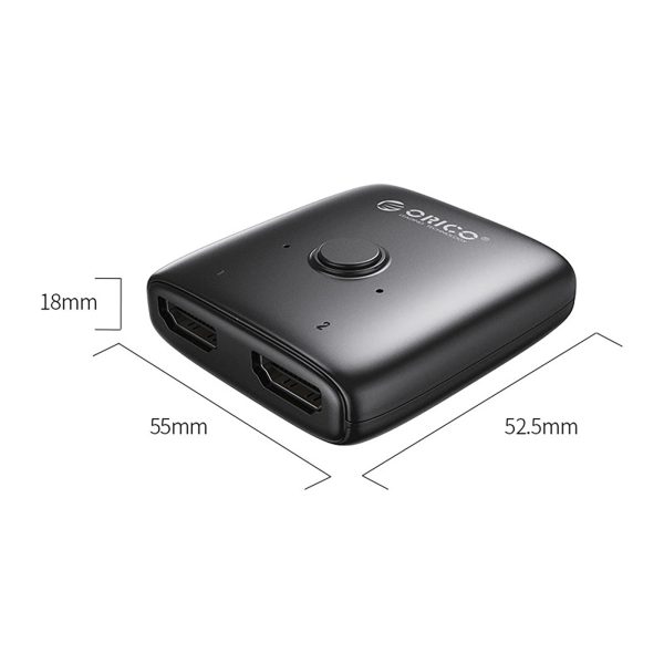 HDMI divvirzienu sadalītāja adapteris - melns