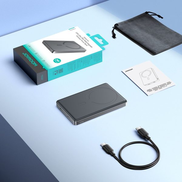 Bezvadu pārnēsājamais akumulators 10000mAh 22.5W USB-C - pelēks
