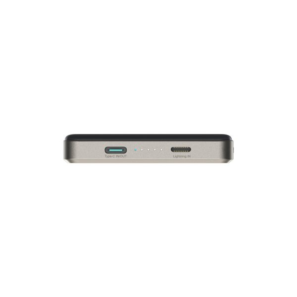 Bezvadu pārnēsājamais akumulators 10000mAh 22.5W USB-C - titāna