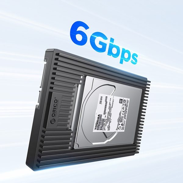 2,5 collu uz 3,5 collu cieto disku adapteris - melns