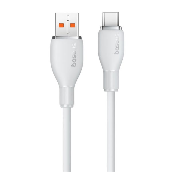 USB-A - USB-C pudinga kabelis 100W 1.2m - balts