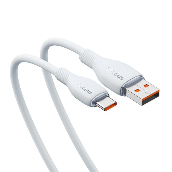USB-A - USB-C pudinga kabelis 100W 1.2m - balts