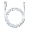 USB-A - USB-C pudinga kabelis 100W 1.2m - balts