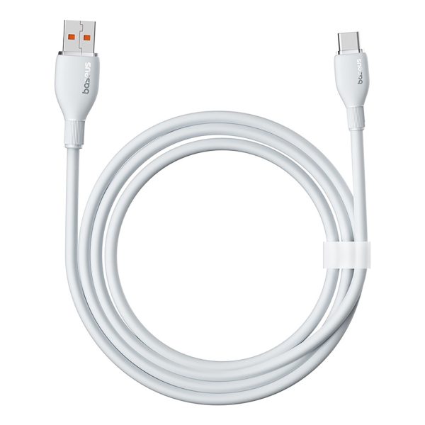 USB-A - USB-C pudinga kabelis 100W 1.2m - balts