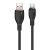 USB-A - USB-C pudinga kabelis 100W 1.2m - melns