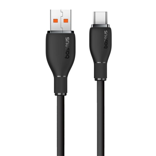 USB-A - USB-C pudinga kabelis 100W 1.2m - melns