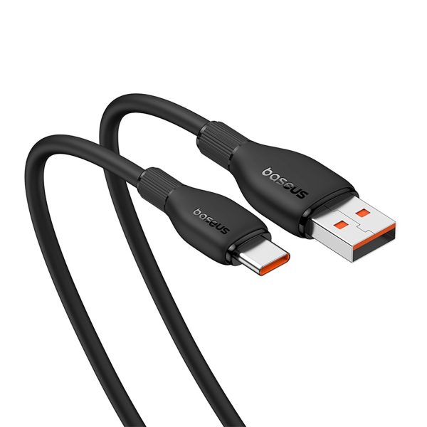 USB-A - USB-C pudinga kabelis 100W 1.2m - melns