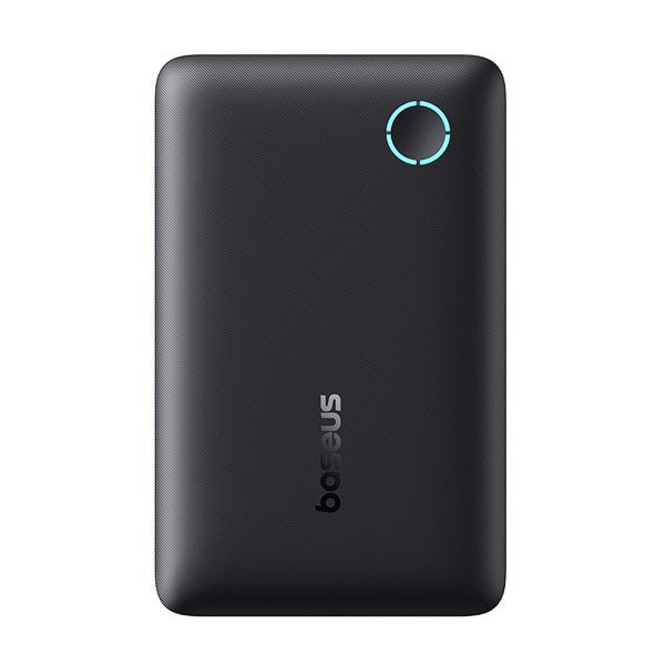 Powerbank 10000mAh 15W EnerFill FP11 ar USB-C kabeli 20V 3A 30cm - melns