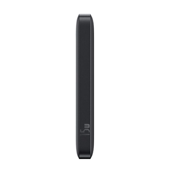 Powerbank 10000mAh 15W EnerFill FP11 ar USB-C kabeli 20V 3A 30cm - melns