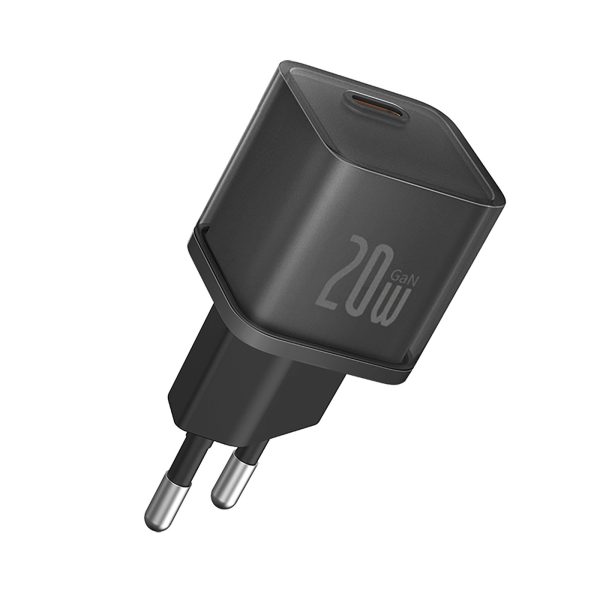 USB-C GaN5S 20W sienas lādētājs - melns