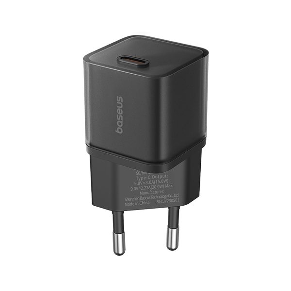 USB-C GaN5S 20W sienas lādētājs - melns