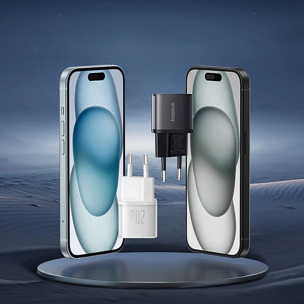 USB-C GaN5S 20W sienas lādētājs - melns