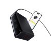 USB-A USB-C GaN 240W sienas lādētājs ar strāvas kabeli - melns