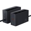 USB-A USB-C GaN 240W sienas lādētājs ar strāvas kabeli - melns