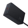 USB-A USB-C GaN 240W sienas lādētājs ar strāvas kabeli - melns