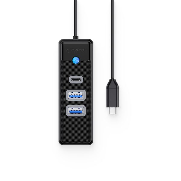 Centrmezgls 3 portu sadalītājs USB-C - USB-A USB-C 0,5 m - melns
