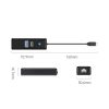 Sadalītājs centrmezglam USB-C - USB-A USB-C RJ45 Gigabit Ethernet 0,15 m - melns