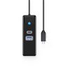 Sadalītājs USB-C - USB-A, RJ45, 2.5G Ethernet, 1.8 m, melns