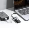 Centrmezgls 3 portu sadalītājs USB-A - USB-A USB-C 0,15 m - melns