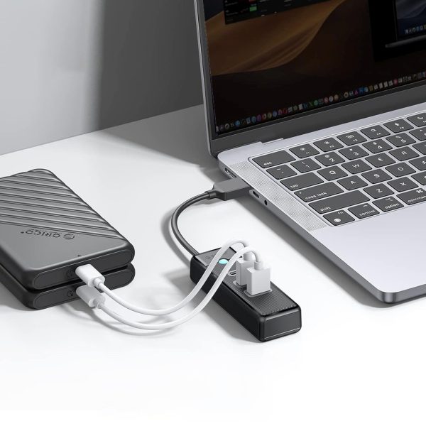 Centrmezgls 3 portu sadalītājs USB-A - USB-A USB-C 1,8 m - melns