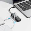 Sadalītājs HUB 4-portu USB-A - USB-A RJ45 2.5G Ethernet 0.15 m - melns