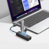 Sadalītājs HUB 4-portu USB-A - USB-A RJ45 2.5G Ethernet 0.5 m - melns