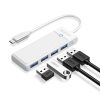 Centrmezgls 4 portu sadalītājs USB-C - USB-A 1,8 m - balts