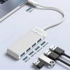 Centrmezgls 4 portu sadalītājs USB-C - USB-A 0,15 m - balts