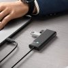 Centrmezgls 4 portu sadalītājs USB-C - USB-A 0,15 m - melns