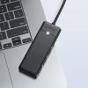 Centrmezgls 4 portu sadalītājs USB-C - USB-A 0,15 m - melns