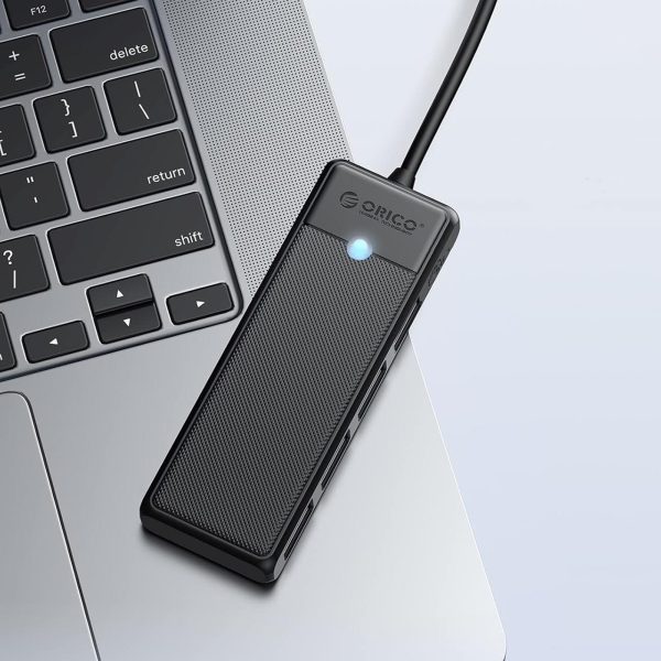 Centrmezgls 4 portu sadalītājs USB-C - USB-A 0,15 m - melns