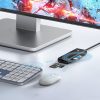 HUB adapteris 4 portu USB-A - USB-A SD karšu lasītājs microSD 1 m - melns