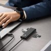 HUB adapteris 4 portu USB-A - USB-A SD karšu lasītājs microSD 1 m - melns
