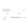 USB-C centrmezgla adapteris - USB-A USB-C ar uzlādi USB-C PD 100 W 0,15 m - balts