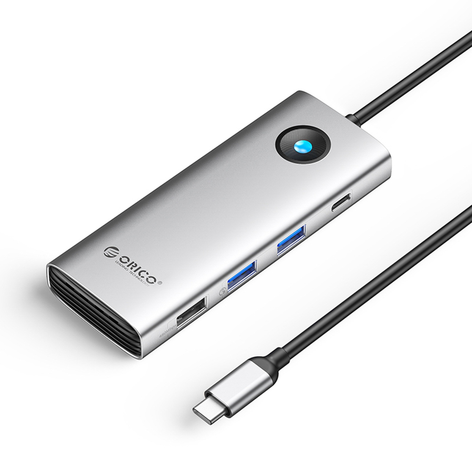 Centrmezgls 8in1 USB-C - USB-A USB-C