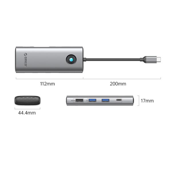1035216-2-hub-8w1-usb-c-usb-a-hdmi-vga-rj45-pd-100w-szary-orico-hurtownia-dropshipping.jpg 8in1 centrmezgls USB-C - USB-A USB-C HDMI VGA RJ45 PD 100W 4K 60Hz 1000Mbps - pelēks