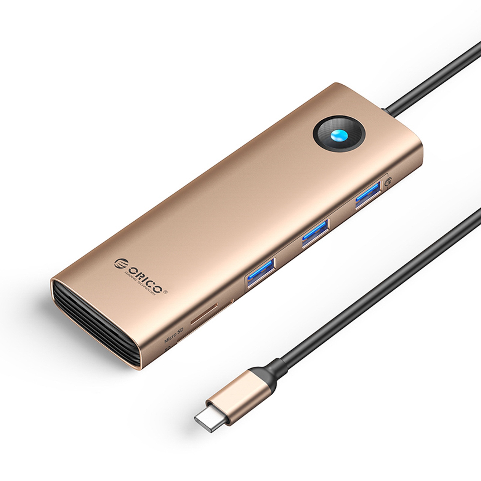 9in1 centrmezgls USB-C - USB-A USB-C