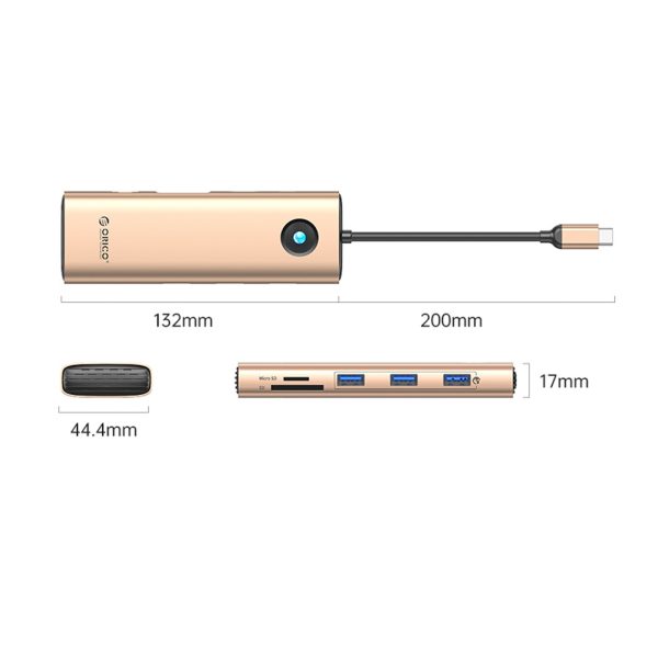 1035217-2-hub-9w1-usb-c-usb-a-hdmi-vga-sd-microsd-rj45-roz-orico-hurtownia-dropshipping.jpg 9in1 centrmezgls USB-C - USB-A USB-C HDMI VGA SD microSD RJ45 PD 100W 4K 1000Mbps - rožzelts