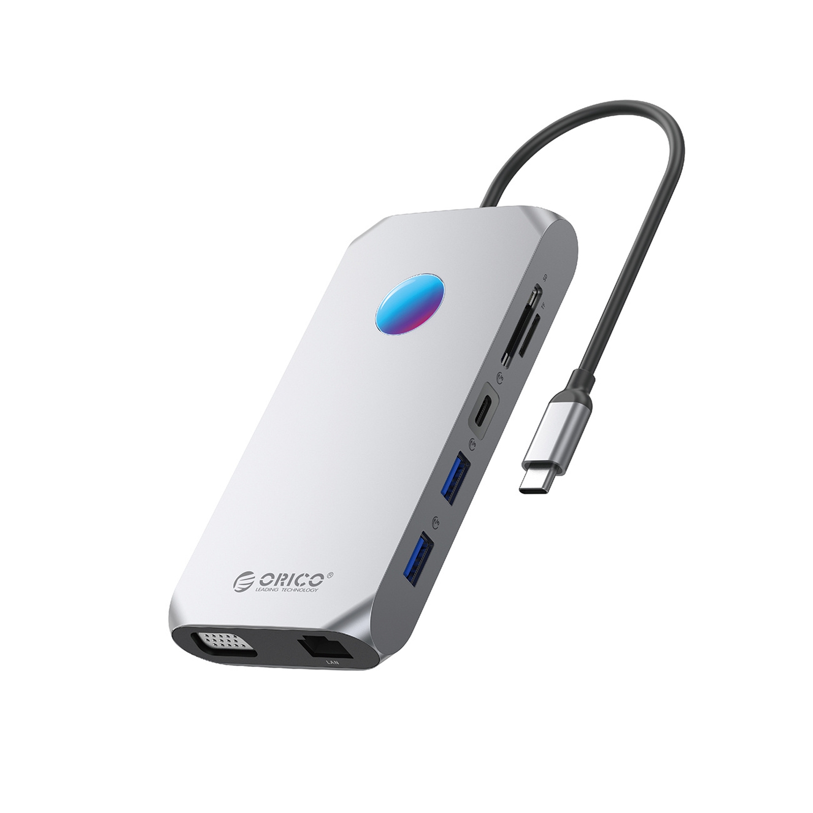12 vienā centrmezgls USB-C — USB-A