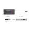 HUB 12in1 dokstacija USB-C - USB-A USB-C HDMI VGA RJ45 SD PD 100W 4K 1000Mbps RGB - pelēka