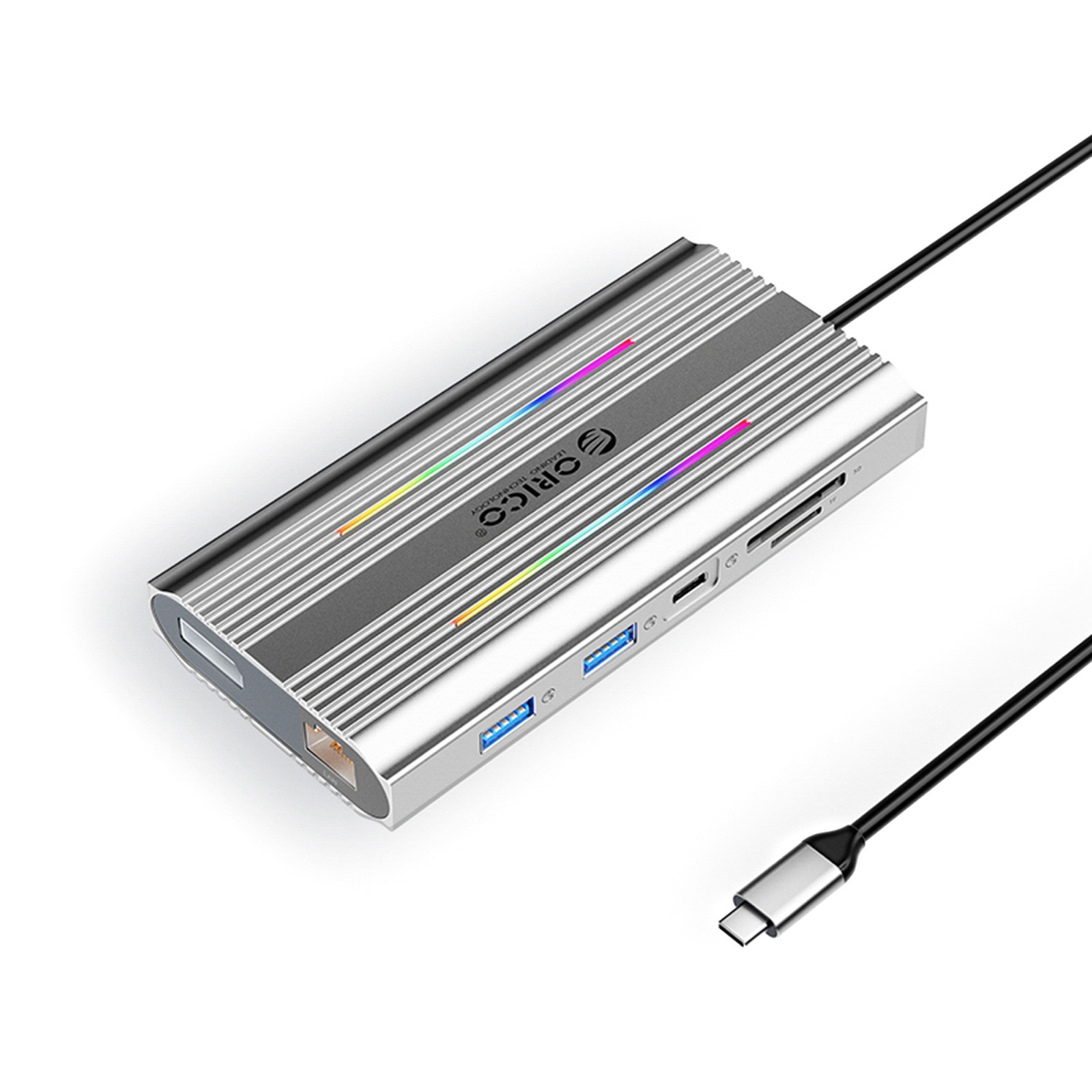 12 vienā centrmezgls USB-C — USB-A