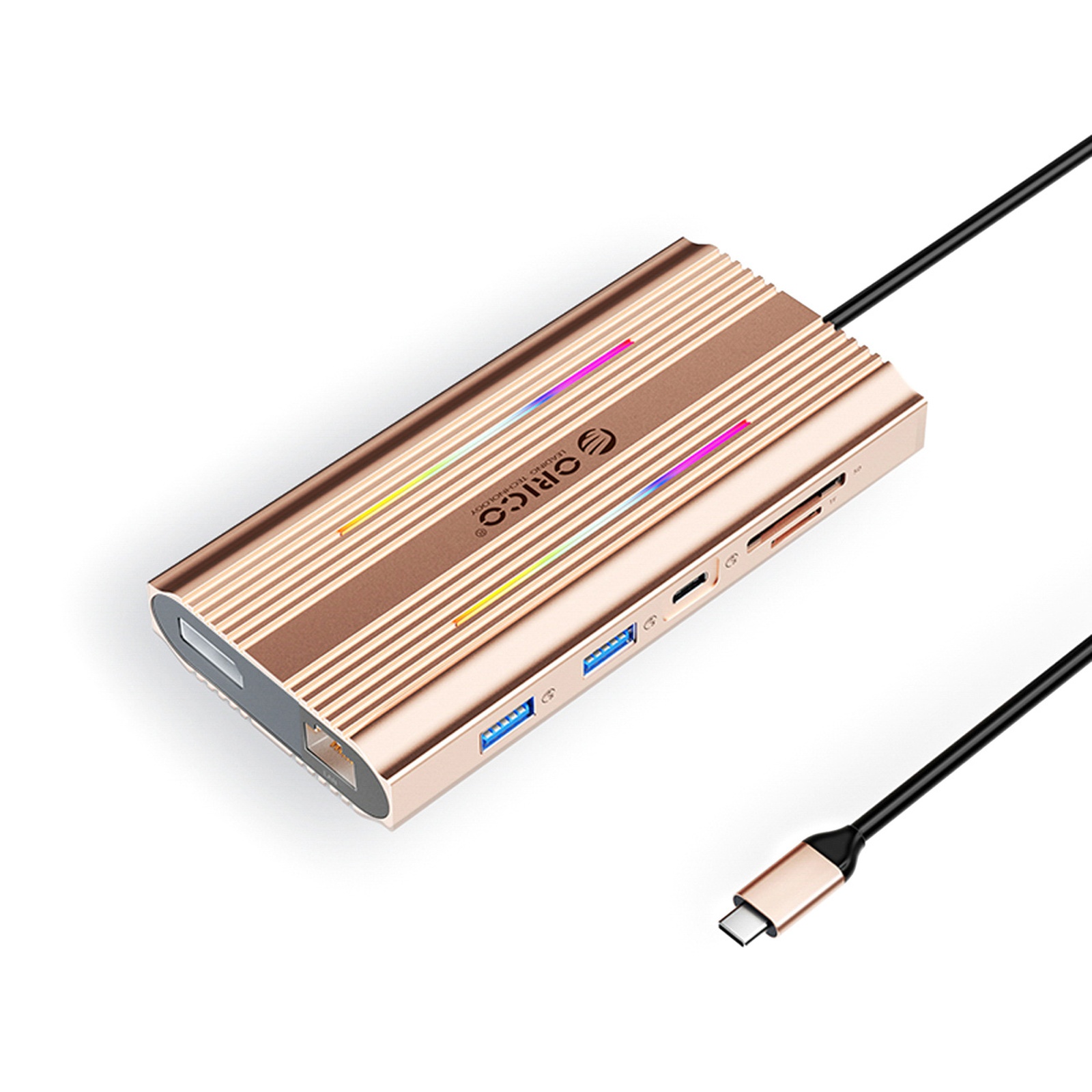 12 vienā centrmezgls USB-C — USB-A
