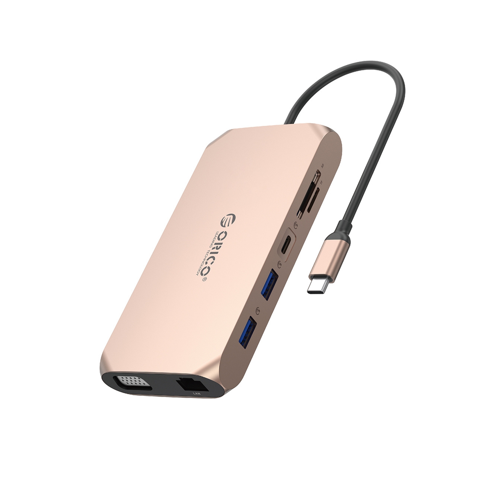 Adaptera centrmezgls 12in1 USB-C - USB-A