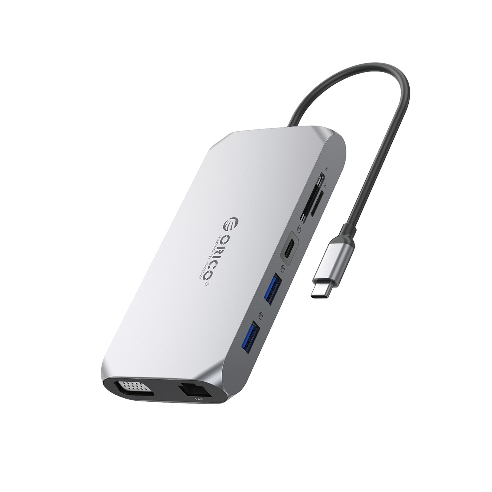 Adaptera centrmezgls 12in1 USB-C - USB-A